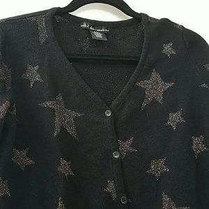 Sparkly stars print cardigan